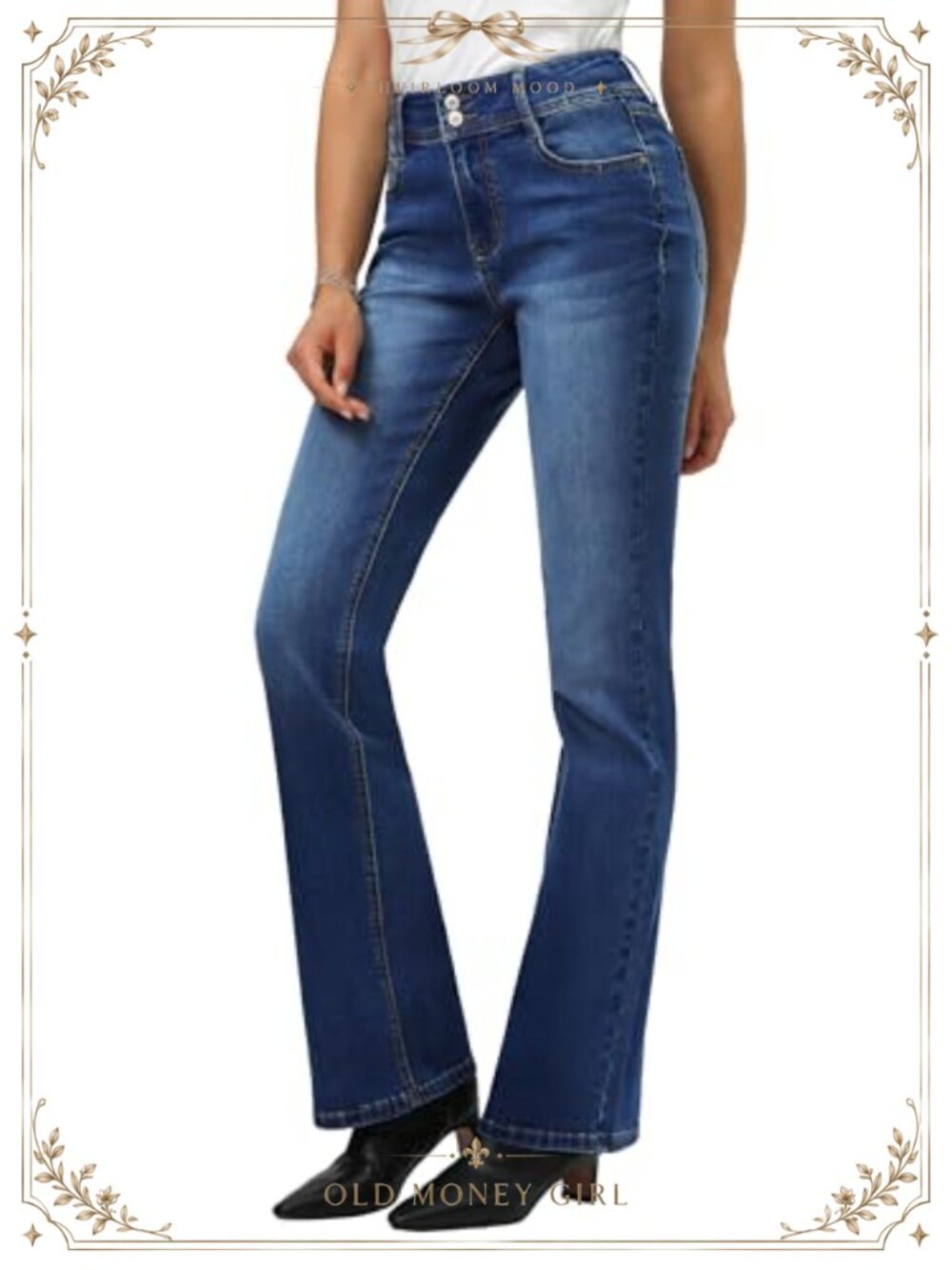 Tall Women's Bootcut Jeans Mid-Rise Stretchy Denim 34/36/38 Inseam